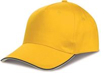 CAPPELLINO PIPING CON VISIERA A CONTRASTO
